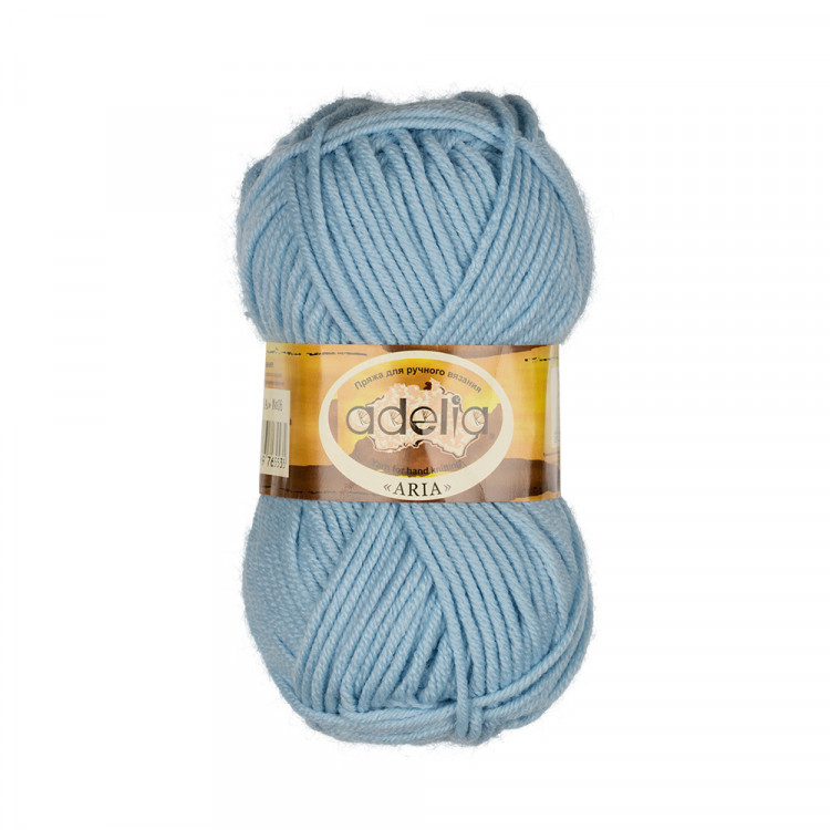 Пряжа ADELIA ARIA №06 светло-голубая 100% акрил, 5 шт х 100 гр, 100 м +/- 5 м