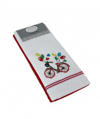 Набор кухонных полотенец хлопковых KARVEN HM770 ASKILI MUTFAK kirmizi-beyaz V3 40х60 (2шт)