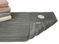 Коврик для ног махровый хлопковый KARVEN KV434 WAY gri 50х80