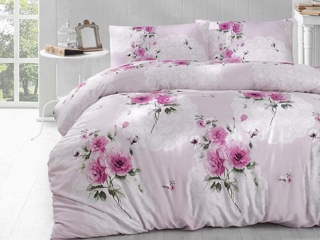 Постельное белье ALTINBASAK RANFORCE ELA сиреневое 50х70 евро