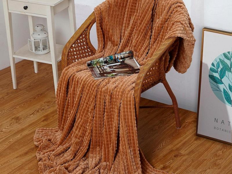 Плед из велсофта АЛЬВИТЕК SOFT PLUSH CARRE 010-SP 180х200