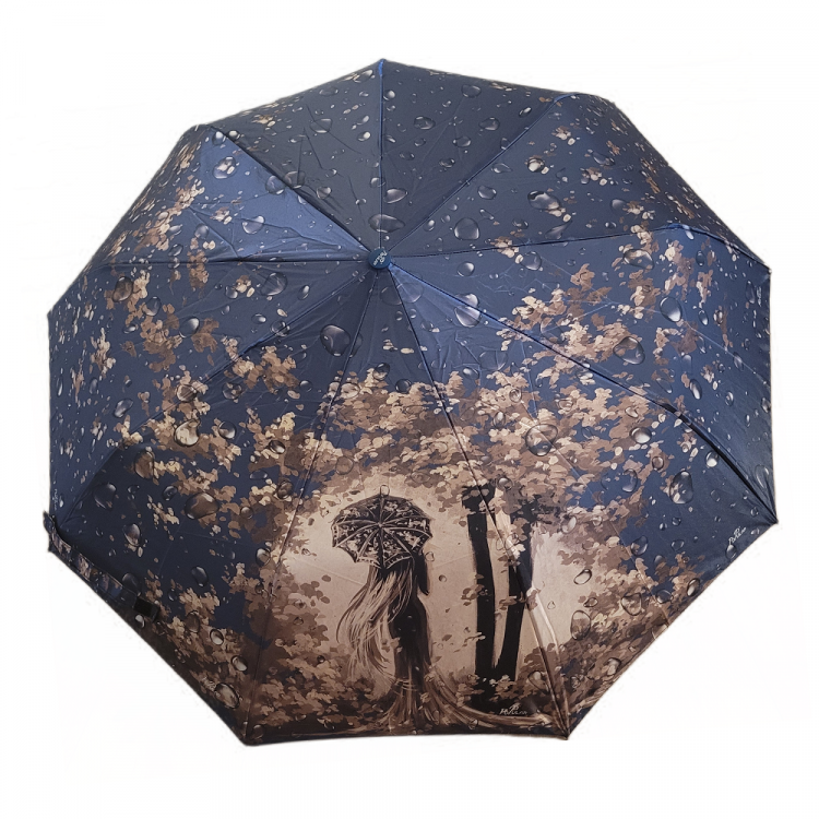 Зонт POPULAR полный автомат усиленный Меланхолия синий