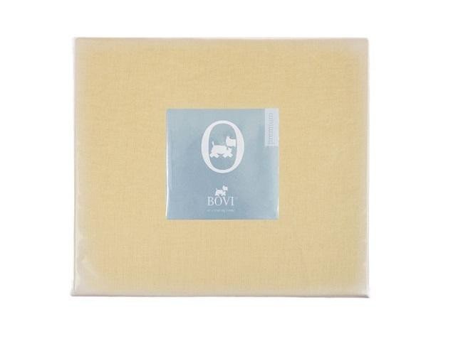 Простыня на резинке BOVI 05194 LINEN горчичная 180х200