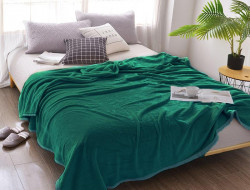 Плед однотонный из микрофибры TANGO ALLEGRIA AL-14 темно-зеленый 150х200