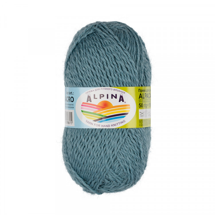 Пряжа ALPINA ALPACA ACRO №06 бирюзовая 44% мериносовая шерсть, 38% акрил, 18% альпака 4 шт х 50 гр, 150 м +/- 7 м