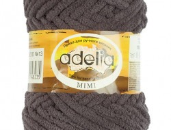 Пряжа ADELIA MIMI №13 темно-серая 100% полиэстер, 5 шт х 100 гр, 80 м +/- 4 м