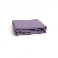 Простыня на резинке из сатина KARVEN P898 темно-лиловая 100х200х33 с наволочкой 50х70