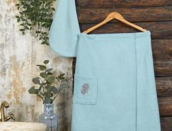 Набор женский хлопковый для ванной и сауны махровый METEOR пудра