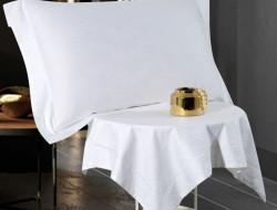 Постельное белье с летними одеялами из хлопкового жаккарда ASABELLA Гексагон 50х70 (2шт) семейное