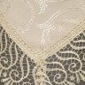 Скатерть жаккардовая с гипюром KARNA KDK кремовая 160x220