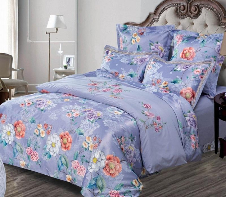 Постельное белье из сатина с вышивкой  SAILID D-217-2 2-спальное