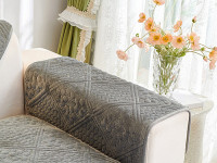 Накидка на подлокотники из велюра TANGO SOFA серая 70x90 (1шт)