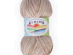Пряжа ALPINA HOLLY MELANGE №10 бежевая-темно-бежевый 100% мерсеризованный хлопок 10 шт х 50 гр, 200 м +/- 10 м
