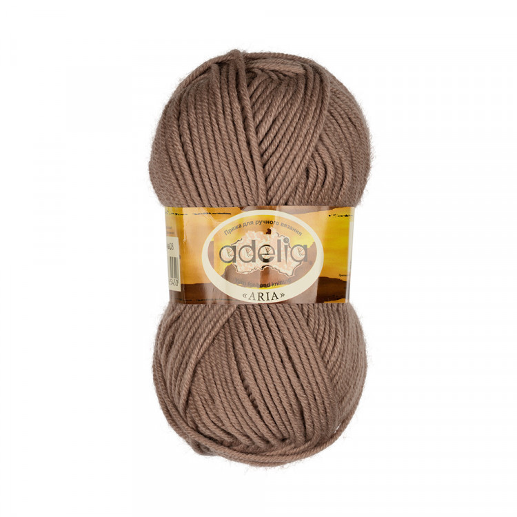 Пряжа ADELIA ARIA №08 темно-бежевая 100% акрил, 5 шт х 100 гр, 100 м +/- 5 м