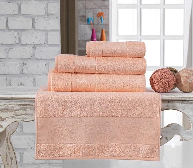 Полотенце бамбуковое KARNA PANDORA абрикосовое 90х150