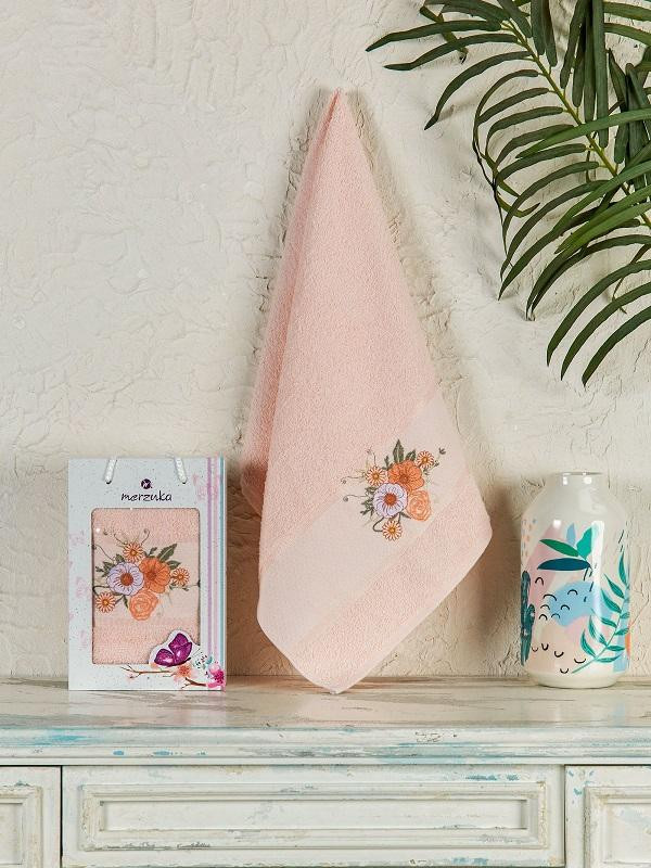 Полотенце махровое DURU пудра 50х90 в коробке