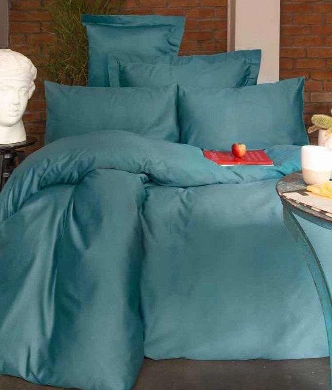 Постельное белье из сатина ISSIMO SIMPLY SATIN BLUE семейное
