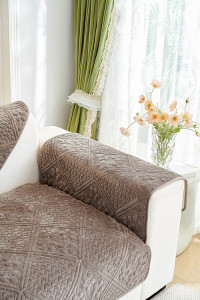 Накидка на подлокотники из велюра TANGO SOFA темно-коричневая 70x90 (1шт)