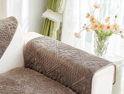 Накидка на подлокотники из велюра TANGO SOFA темно-коричневая 70x90 (1шт)