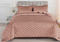 Покрывало с наволочками тонкое велюровое TANGO ARABESQUE ARA-15 240х260