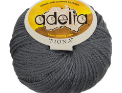 Пряжа ADELIA FIONA №510 серая 50% шерсть, 50% акрил, 10 шт х 50 гр, 90 м +/- 3 м