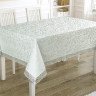 Скатерть жаккардовая с гипюром KARNA KDK ментол 140x180