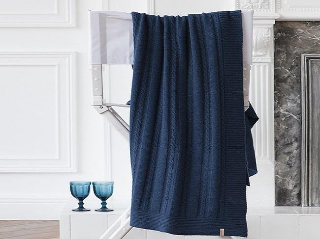 Плед LUXBERRY IMPERIO 196 темно-синий 150х200