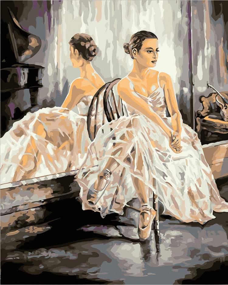 Набор для раскрашивания по номерам ФРЕЯ PNB/R1 №70 Балерина 40х50 см