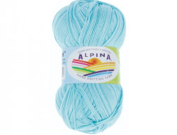Пряжа ALPINA HOLLY MELANGE №08 бирюзовая-темно-бирюзовая 100% мерсеризованный хлопок 10 шт х 50 гр, 200 м +/- 10 м