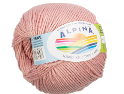 Пряжа ALPINA RENE №019 античная роза 100% мерсеризованный хлопок 10 шт х 50 гр, 105 м +/- 5 м