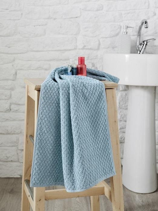 Полотенце хлопковое с жаккардом KARNA DAMA зеленое 70х140