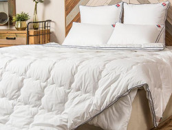 Одеяло из искусственного лебяжьего пуха в тике Легкие Сны АДЭЛЬ 172х205 теплое