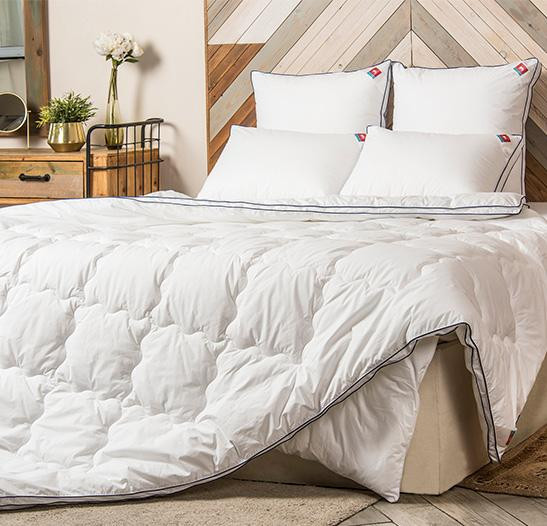 Одеяло из искусственного лебяжьего пуха в тике Легкие Сны АДЭЛЬ 172х205 теплое