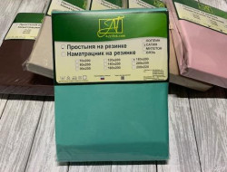 Простыня на резинке из сатина АЛЬВИТЕК ПР-СО-Р-МЯ мятная 200х200