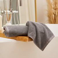 Полотенце махровое TAC VENTURA GRAY серое 50х90