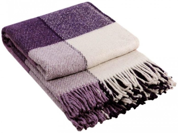 Плед из новозеландской шерсти и полиэстера VLADI ЭЛЬФ 01-04 140х200