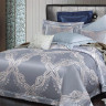 Постельное белье из жаккарда с оборкой KARVEN N008-639 50х70 (2шт), 70х70 (2шт) евро