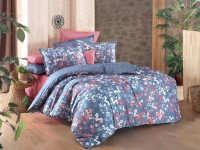 Постельное белье из поплина SAREV FANCY N193 ENOLA V3-MAVI 50х70 (1шт) 1,5-спальное