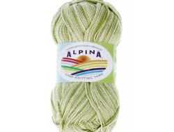 Пряжа ALPINA HOLLY MELANGE №03 зеленая-светло-зеленая 100% мерсеризованный хлопок 10 шт х 50 гр, 200 м +/- 10 м