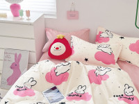 Постельное белье из твил-сатина TANGO cute bunny 50х70 (2шт) 1,5-спальное Постельное белье из твил-сатина TANGO cute bunny 50х70 (2шт) 1,5-спальное