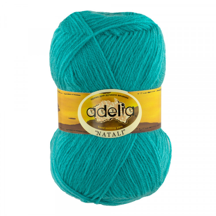 Пряжа ADELIA NATALI №25 светло-бирюзовая 100% акрил, 10 шт х 50 гр, 300 м +/- 10 м