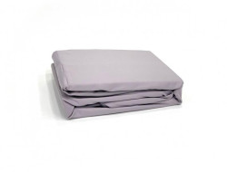 Простыня на резинке из сатина KARVEN P901 V1 темно-лиловая 200х200х33 с наволочками 50х70 (2шт)