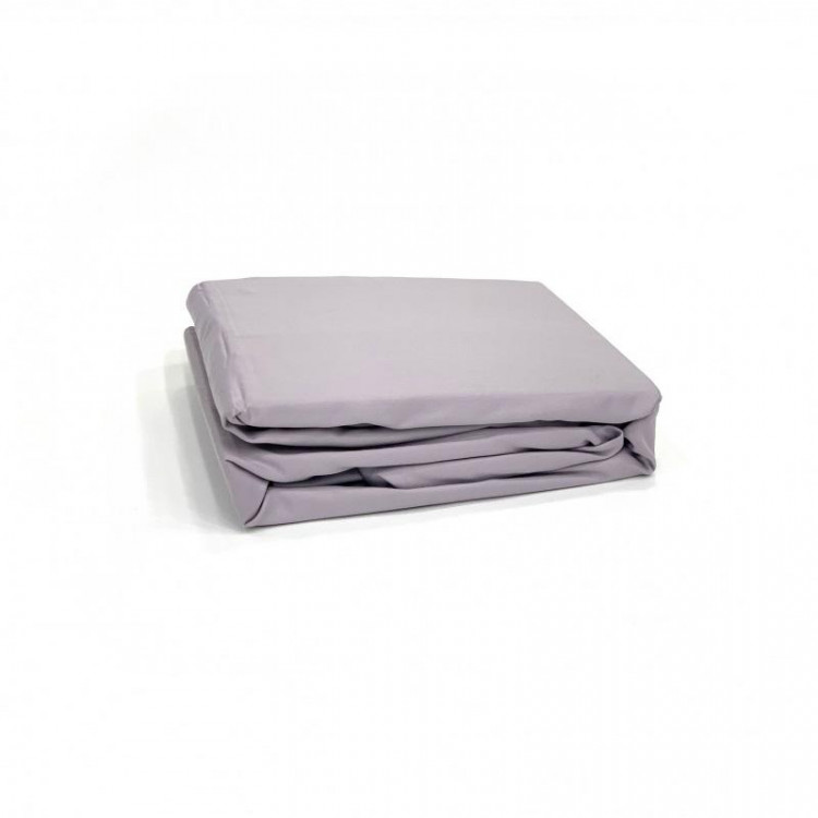 Простыня на резинке из сатина KARVEN P901 V1 темно-лиловая 200х200х33 с наволочками 50х70 (2шт)
