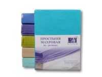 Простыня на резинке хлопковая махровая АЛЬВИТЕК лагуна 200х200
