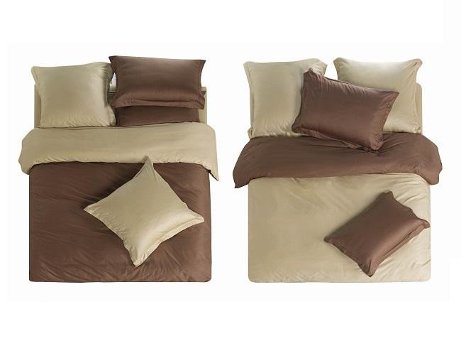 Постельное белье однотонное из сатина САЙЛИД L-5 1,5-спальное