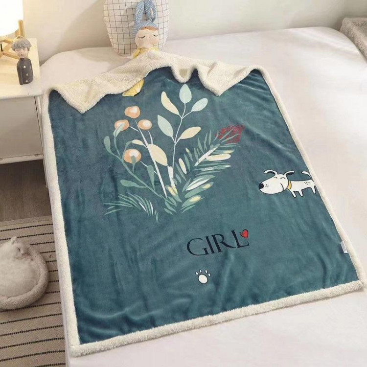 Плед детский фланелевый из микрофибры с шерпой TANGO LEONCELLO LEO-03 100х140