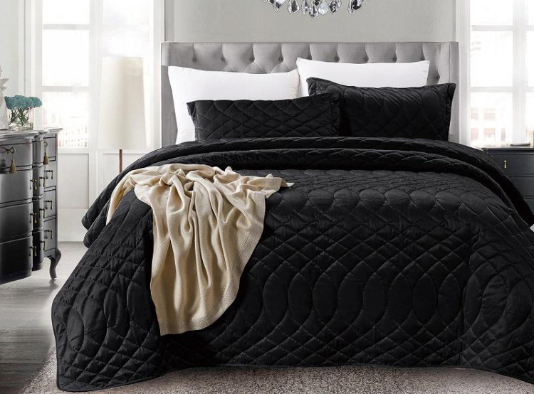 Покрывало с наволочками тонкое велюровое TANGO ROXETTE ROX-03 240х260