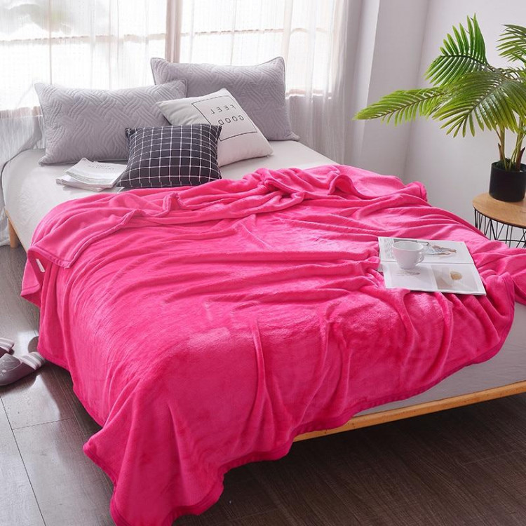 Плед однотонный из микрофибры TANGO ALLEGRIA AL-09 розовый 200х220