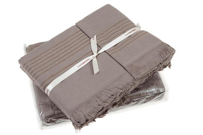 Комплект полотенец LUXBERRY SIMPLE шоколад (3шт)