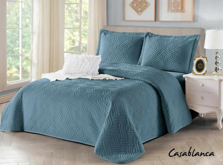 Покрывало с наволочками тонкое велюровое TANGO CASABLANCA CAS-13 230х250